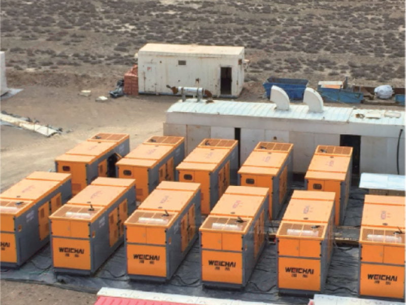 WP13 โครงการสนับสนุนการผลิตไฟฟ้าและการผลิตก๊าซขนาด 12×250kW ของโครงการสนับสนุนการผลิตไฟฟ้าหลักของแท่นขุดเจาะ 80D ของ Sinopec Shaya Block